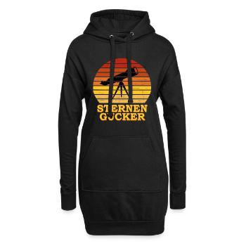 astronomie - Hoodie-Kleid - Schwarz - Vorne