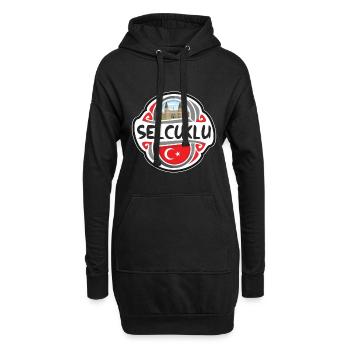 Selcuklu Türkei Flagge Abzeichen Reise Souvenir Stempel - Hoodie-Kleid - Schwarz - Vorne
