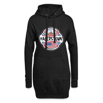 Hagerstown USA Drapeau des États-Unis Souvenir de voyage - Sweat-shirt à capuche long Femme - noir - Devant