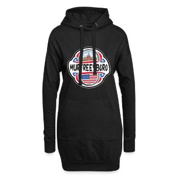 Murfreesboro USA Vereinigte Staaten Flagge Reisesouveni - Hoodie-Kleid - Schwarz - Vorne