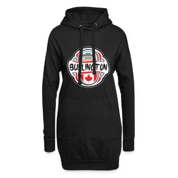 Burlington Canada Flag Badge Souvenir de voyage - Sweat-shirt à capuche long Femme - noir - Devant
