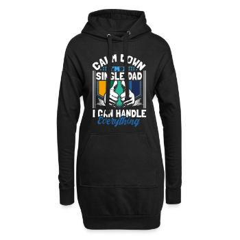 Cadeau père fille monoparental - Sweat-shirt à capuche long Femme - noir - Devant