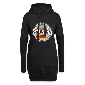 Solingen Allemagne Drapeau Badge Voyage Souvenir Timbre - Sweat-shirt à capuche long Femme - noir - Devant