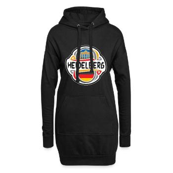 Heidelberg Allemagne Drapeau Voyage Souvenir Badge Stam - Sweat-shirt à capuche long Femme - noir - Devant