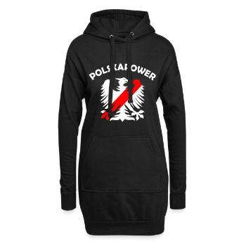Électricité de Pologne - Sweat-shirt à capuche long Femme - noir - Devant