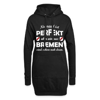 Perfekt aus Bremen - Hoodie-Kleid - Schwarz - Vorne
