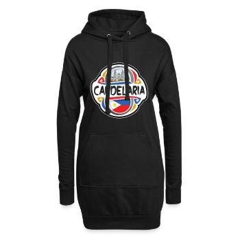 Candelaria Philippinen Flagge Reise Souvenir Abzeichen - Hoodie-Kleid - Schwarz - Vorne