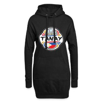 Tanay Philippinen Flagge Abzeichen Reise Souvenir Stempel - Hoodie-Kleid - Schwarz - Vorne