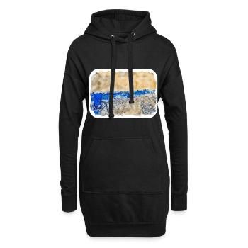 Dhaka Bangladesh Aquarelle Esquisse Dessinée Illustrat - Sweat-shirt à capuche long Femme - noir - Devant