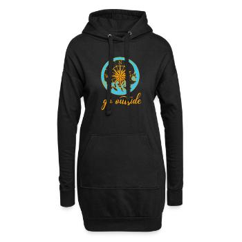 go outside Kompass - Hoodie-Kleid - Schwarz - Vorne