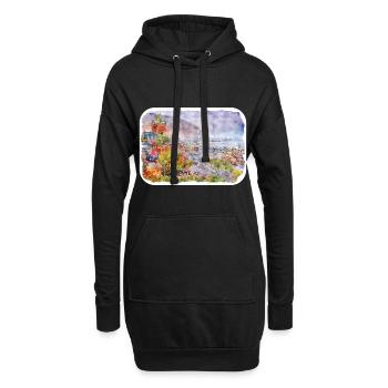 Canada Aquarelle Sketch Illustration dessinée à la main - Sweat-shirt à capuche long Femme - noir - Devant