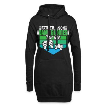 Cadeau Enfant Père & Fils - Sweat-shirt à capuche long Femme - noir - Devant