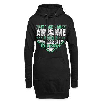 Cadeau de père célibataire - Sweat-shirt à capuche long Femme - noir - Devant