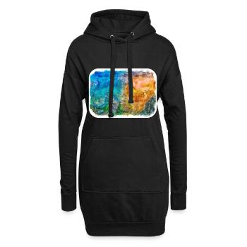 Norvège Aquarelle Esquisse Dessinée à la main Illustration - Sweat-shirt à capuche long Femme - noir - Devant