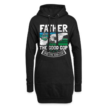 Vater & Sohn Vaterschaft Daddy - Hoodie-Kleid - Schwarz - Vorne