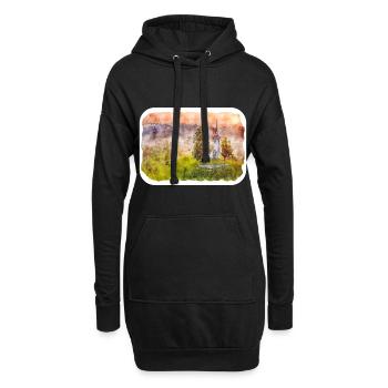Illustration de l’esquisse à l’aquarelle de Slovénie - Sweat-shirt à capuche long Femme - noir - Devant
