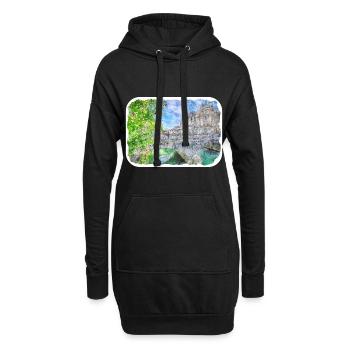 Illustration de l’esquisse à l’aquarelle de Slovénie - Sweat-shirt à capuche long Femme - noir - Devant