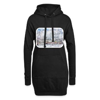Schweiz Aquarellskizze Gezeichnete Illustration - Hoodie-Kleid - Schwarz - Vorne