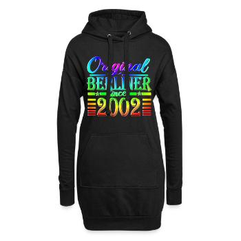 berliner original since 2002 bunt Regenbogen - Hoodie-Kleid - Schwarz - Vorne