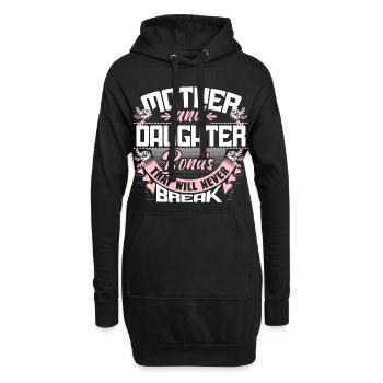 Mother and daughter cohesion gift idea - Hoodie Dress - black - Front