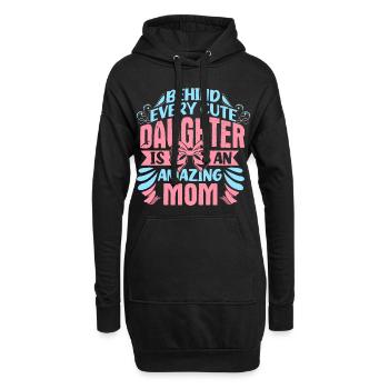 Mother Daughter Cohesion Gift Idea - Hoodie Dress - black - Front