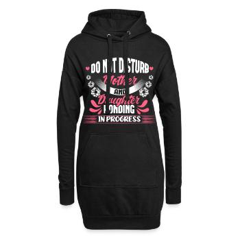 Mère Fille Famille Cadeau d’amour maternel - Sweat-shirt à capuche long Femme - noir - Devant