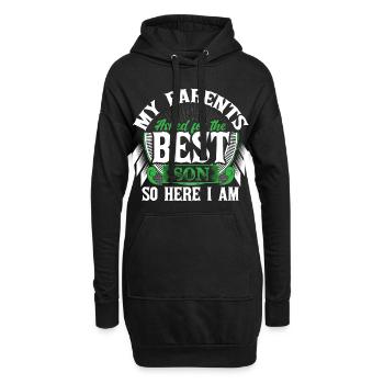 Bester Sohn Mutter Geschenk - Hoodie-Kleid - Schwarz - Vorne
