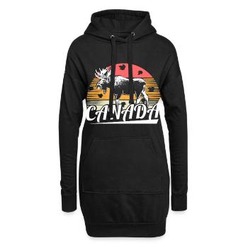 Nation du wapiti du Canada - Sweat-shirt à capuche long Femme - noir - Devant