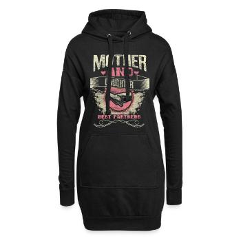 Mère Fille Meilleurs Amis Parents - Sweat-shirt à capuche long Femme - noir - Devant