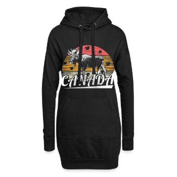 Cadeau de la Nation neige du Canada - Sweat-shirt à capuche long Femme - noir - Devant