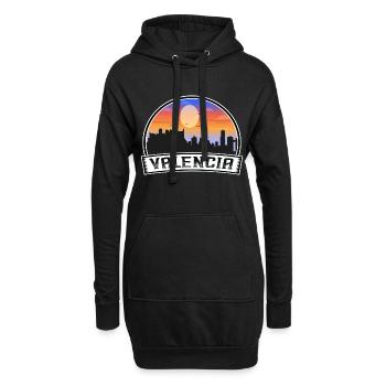 Valencia Venezuela Skyline Vintage Sunset Travel S - Sweat-shirt à capuche long Femme - noir - Devant