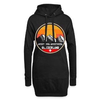 Schweiz Schweizerisch Stolz Geschenkidee - Hoodie-Kleid - Schwarz - Vorne