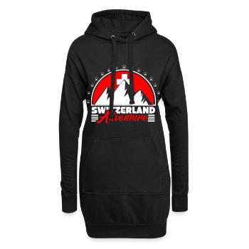 Suisse Etat suisse - Sweat-shirt à capuche long Femme - noir - Devant