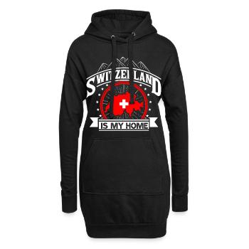 Schweiz Schweizerisch Herkunft Geschenk - Hoodie-Kleid - Schwarz - Vorne