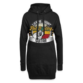 Gitarre Gitarrenspieler Geschenkidee - Hoodie-Kleid - Schwarz - Vorne
