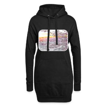 Europa Aquarellskizze Handgezeichnete Illustration - Hoodie-Kleid - Schwarz - Vorne