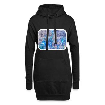 Hong Kong Wahrzeichen Aquarell Skizze Illustration - Hoodie-Kleid - Schwarz - Vorne
