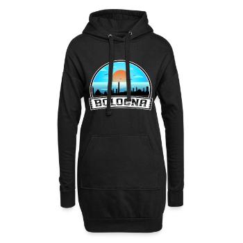 Bologne Italie Skyline Vintage Sunset Travel Souven - Sweat-shirt à capuche long Femme - noir - Devant