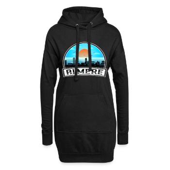 Almere Pays-Bas Skyline Vintage Sunset Travel S - Sweat-shirt à capuche long Femme - noir - Devant