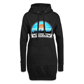 Breslau Polen Skyline Vintage Sunset Travel Souve - Hoodie-Kleid - Schwarz - Vorne