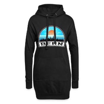 Bern Schweiz Skyline Vintage Sunset Travel Sou - Hoodie-Kleid - Schwarz - Vorne