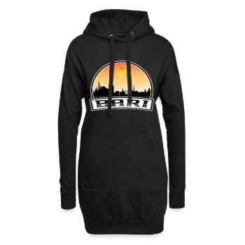 Bari Italie Skyline Vintage Sunset Travel Souvenir - Sweat-shirt à capuche long Femme - noir - Devant