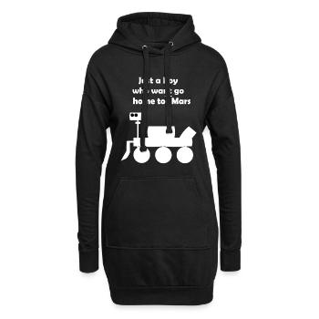 Le voyage amusant vers Mars - Sweat-shirt à capuche long Femme - noir - Devant