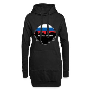 Rostow am Don Russland Flagge Skyline Silhouette Trave - Hoodie-Kleid - Schwarz - Vorne