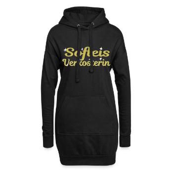 Softeis Verkosterin - Hoodie-Kleid - Schwarz - Vorne