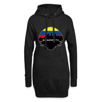 Barquisimeto Venezuela Flagge Skyline Silhouette Tra - Hoodie-Kleid - Schwarz - Vorne