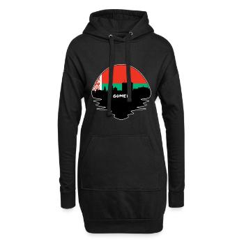 Gomel Weißrussland Flagge Skyline Silhouette Reisen - Hoodie-Kleid - Schwarz - Vorne