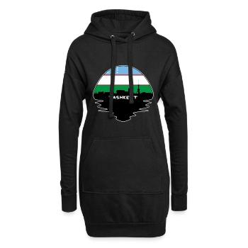 Tachkent Ouzbékistan Flag Skyline Silhouette Voyage - Sweat-shirt à capuche long Femme - noir - Devant