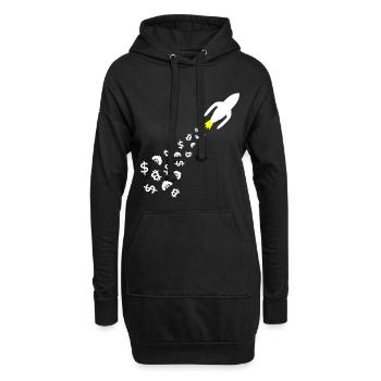 Die Anleger - Hoodie-Kleid - Schwarz - Vorne