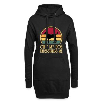 Harrier Dog Lover Silhouette Vintage Sunset - Sweat-shirt à capuche long Femme - noir - Devant